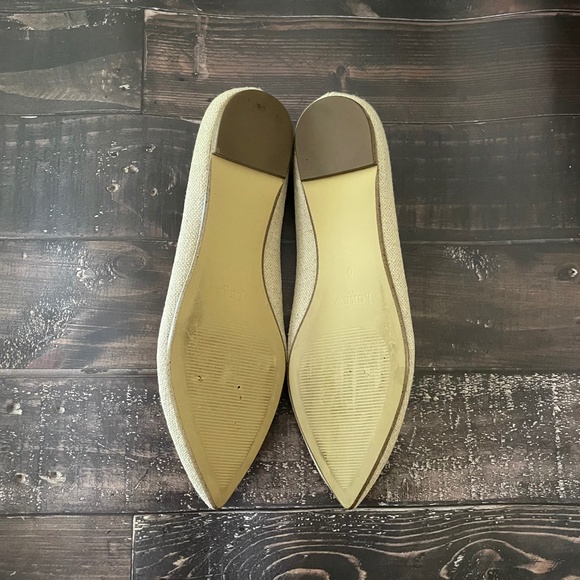 J Crew Cream Tweed Fabric Ballet Flats - Picture 6 of 6
